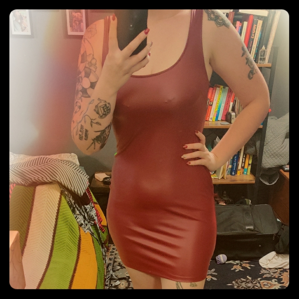 Red Pleather Dress